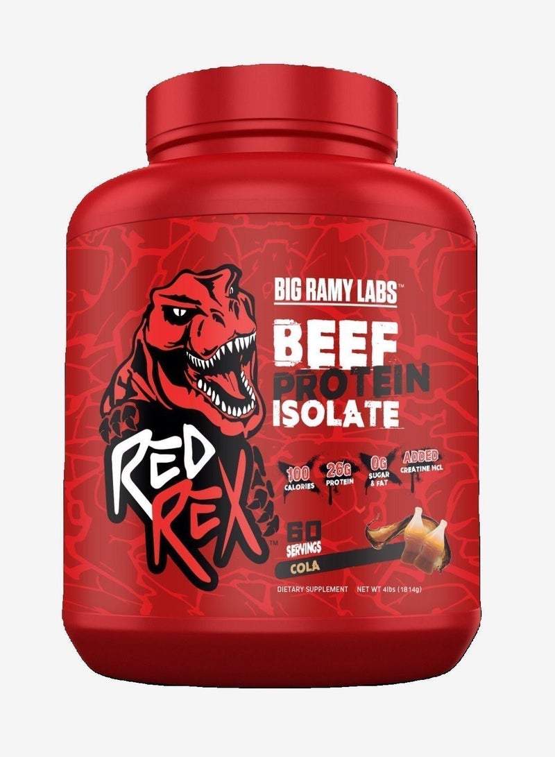 مختبرات رامي الكبرى REDREX - Beef Protein Isolate - Cola Flavor - 4lb - 60 serving & CHALLENGER NUTRITION - Creatine 300gm - 60 serving - Unflavored Bundle - Image 4